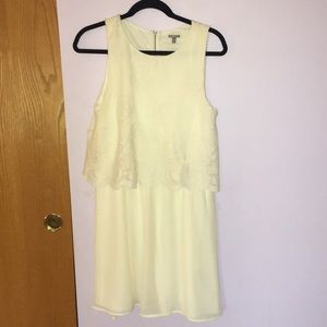 Two layer white dress